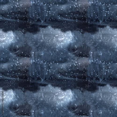 Black grey dark blue seamless pattern and tie-dye texture