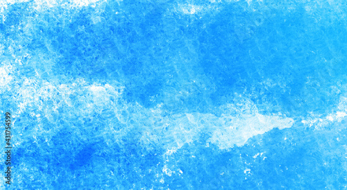 清涼感のある青の水彩背景、スプラッシュ