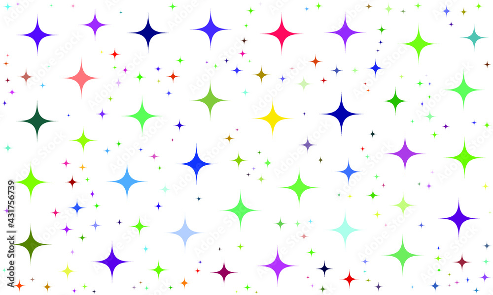 Colorful Random Stars Pattern Background