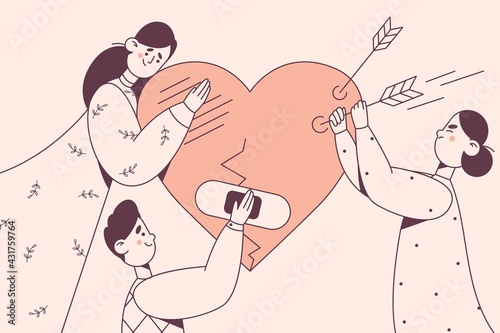 Helping hand, support, volunteering concept