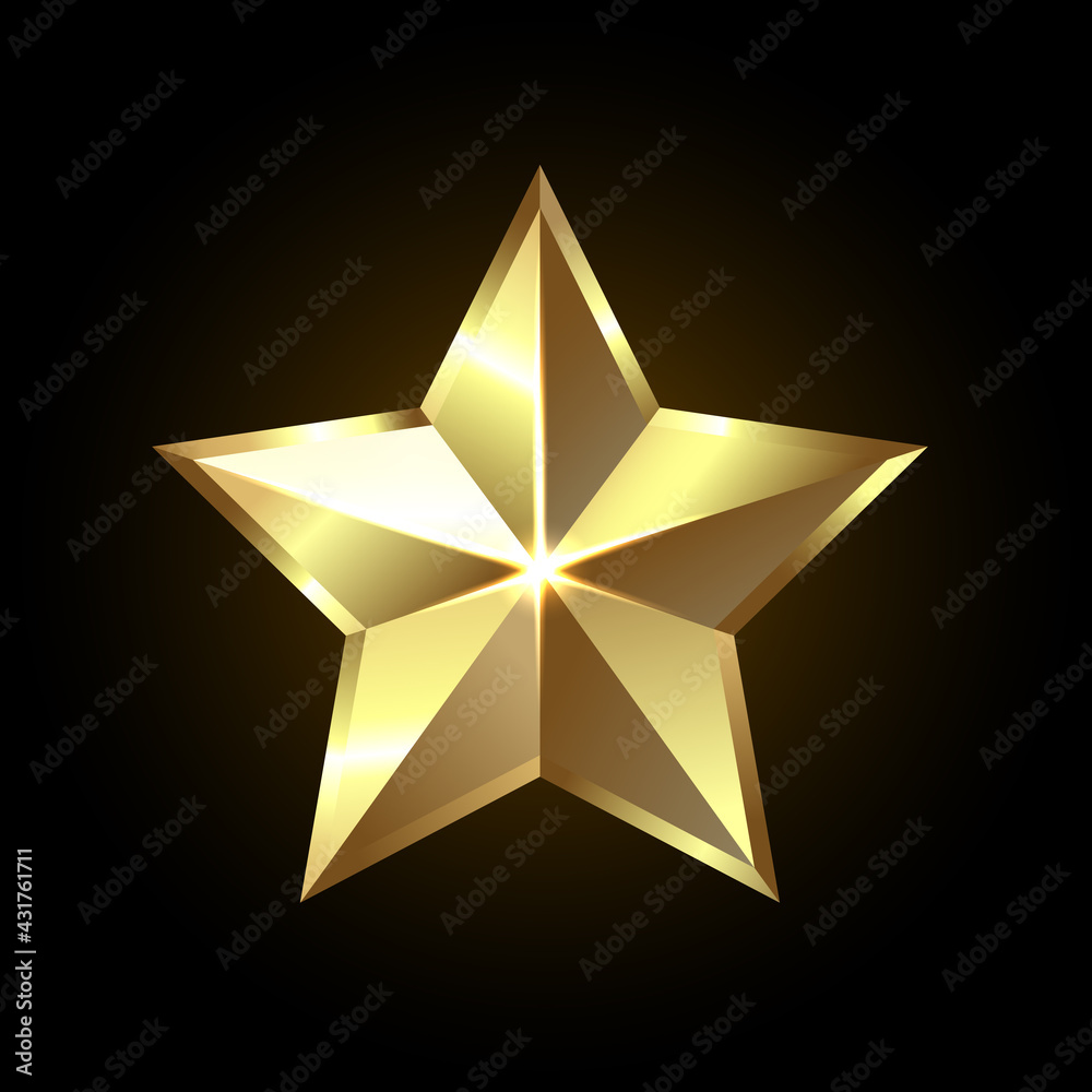 Golden Star. VIP luxury star. Vector illustration. Golden Star. VIP luxury star. Vector illustration.