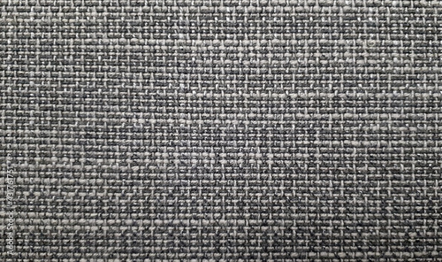 Background of natural dark gray textile texture closeup