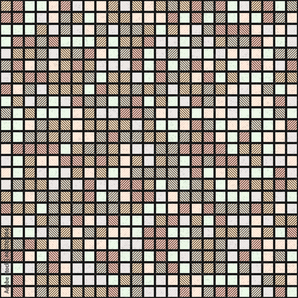 Fototapeta premium Abstract Geometric Pattern generative computational art illustration