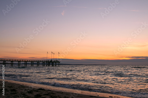 Seebr  cke an der Ostsee