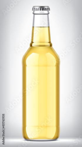 Glass Bottle on background. 