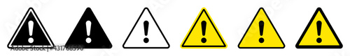 Fotografie, Obraz Exclamation mark of warning attention icon