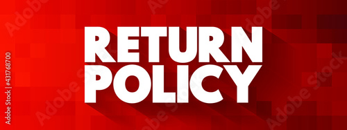 Wallpaper Mural Return Policy text quote, concept background Torontodigital.ca