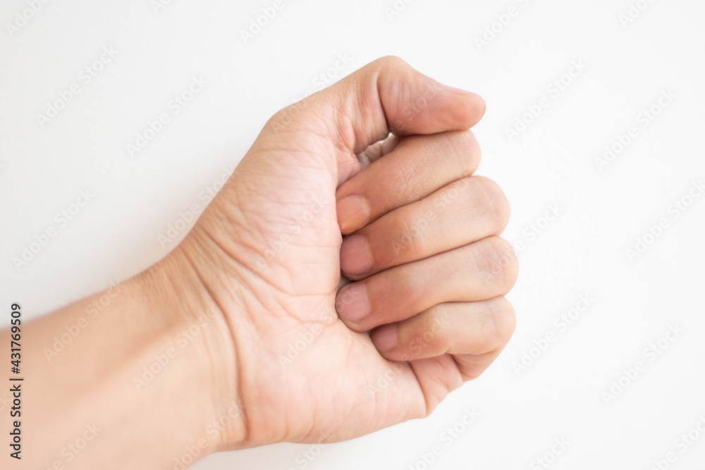 fist in a white background fist in a white background
