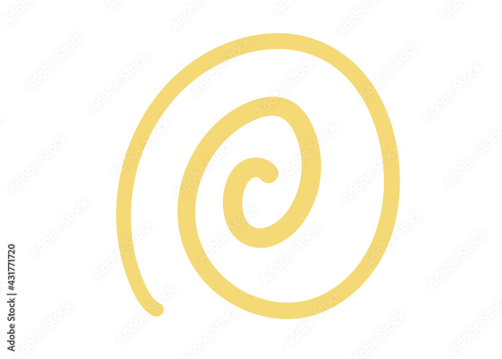 yellow textured line in spiral sun on white background. handdrawn vector doodle yellow textured line in spiral sun on white background. handdrawn vector doodle
