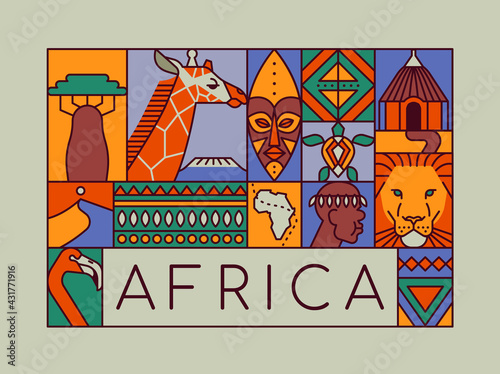 Africa continent travel safari wildlife concept