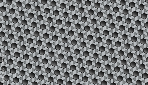 nahtlos Tapete, Hintergrund - magische Wand mit Sechskant-Figuren (Hexagon), Bienenwabe