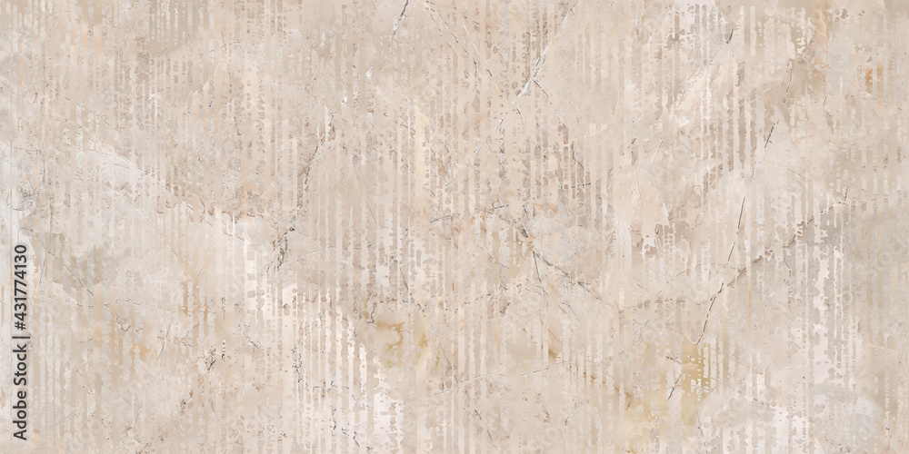 Fototapeta premium tumbled striped patterned background on beige marble floor