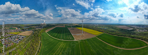 Landschaftsaufnahme Drohnenfoto Feld Grevenbroich photo