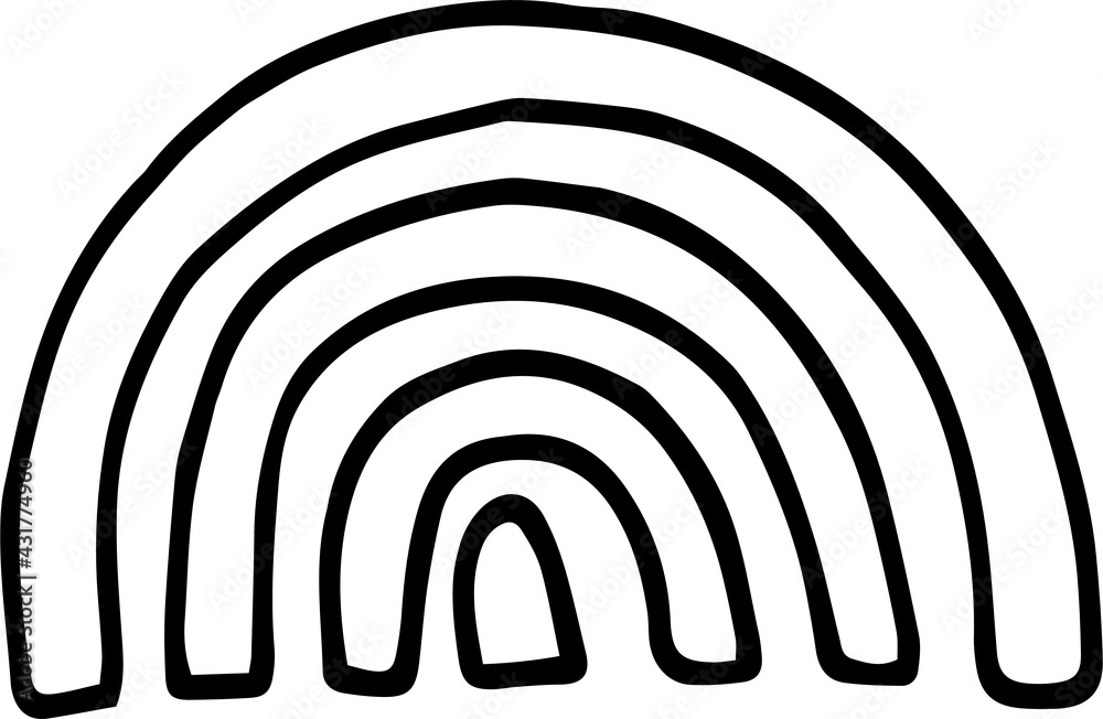Single element of rainbow in doodle summer set. wi fi zone icon Single element of rainbow in doodle summer set. wi fi zone icon