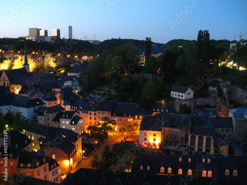 Luxembourg city night view