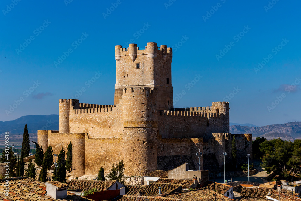 Views of the Atalaya Castle in the town of Villena.