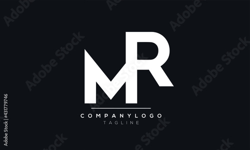 Abstract Letter Initial MR RM Vector Logo Design Template photo