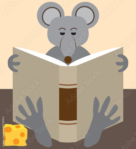 Mouse Reading Book