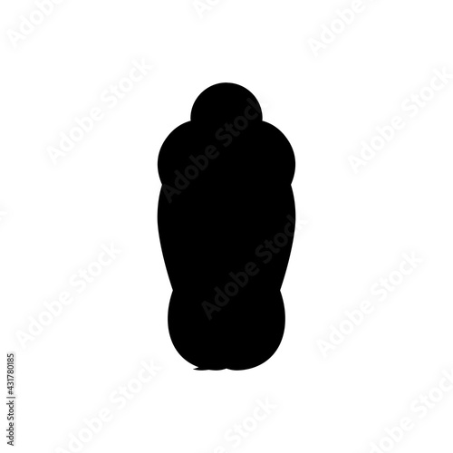 Swaddling clothes flat icon. Simple style baby shop poster background symbol. Logo design element. T-shirt printing. Vector for sticker.