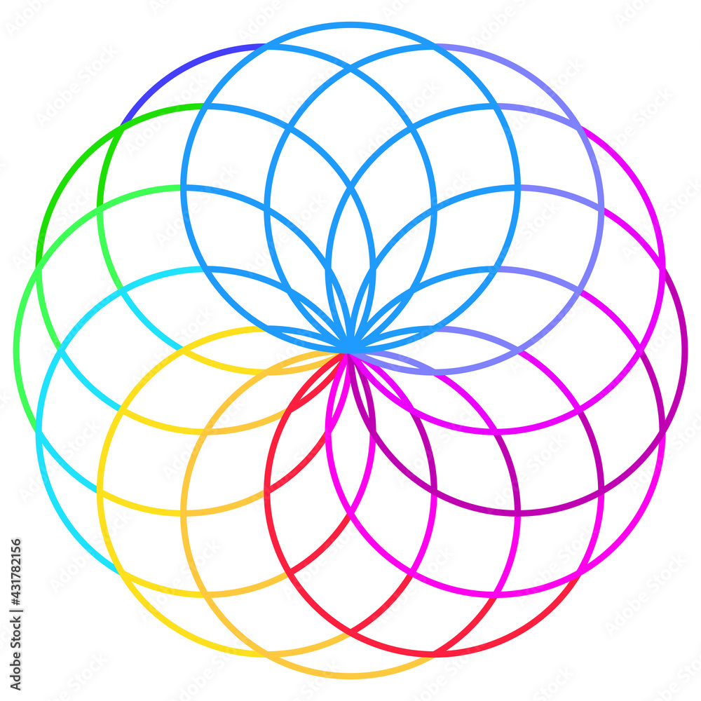 Abstract logo in the flower symbol Abstract logo in the flower symbol