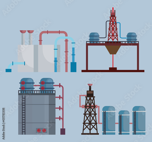 four fracking plants