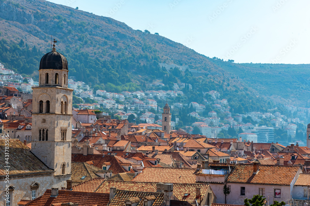 Panorama of Old Dubrovnik Town. Croatia Europe