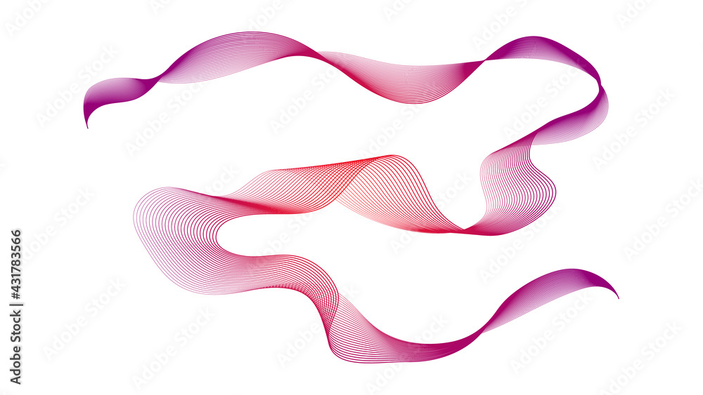 Obraz premium Abstract backdrop with wave gradient lines