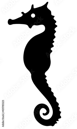 Seahorse fish silhouette