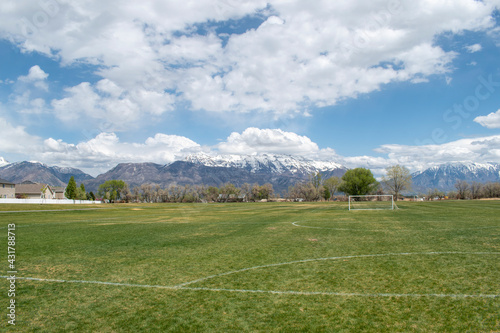 Soccer field in the mountains