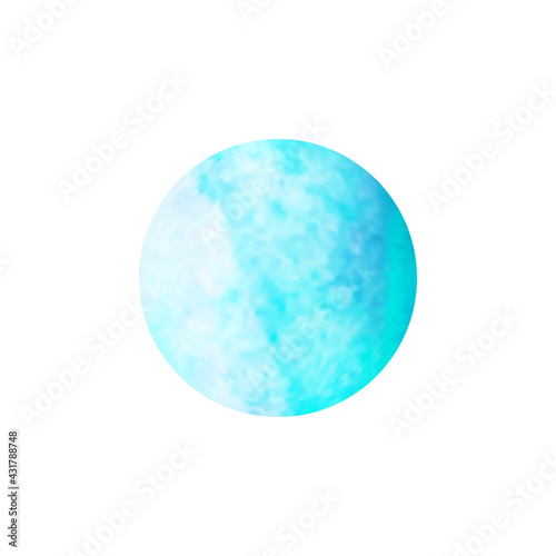 Watercolor blue smear on white background. Vector illustration for web, template, posters, card, decoration, wrapping paper. Pastel colors abstract aquarelle pattern
