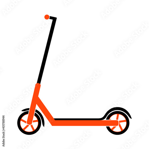 Electric kick scooter, vector illustration
