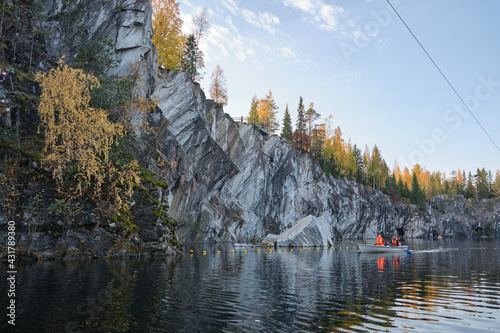 Landmark of Russia, marble quarry Ruskeala reserve, Karelia