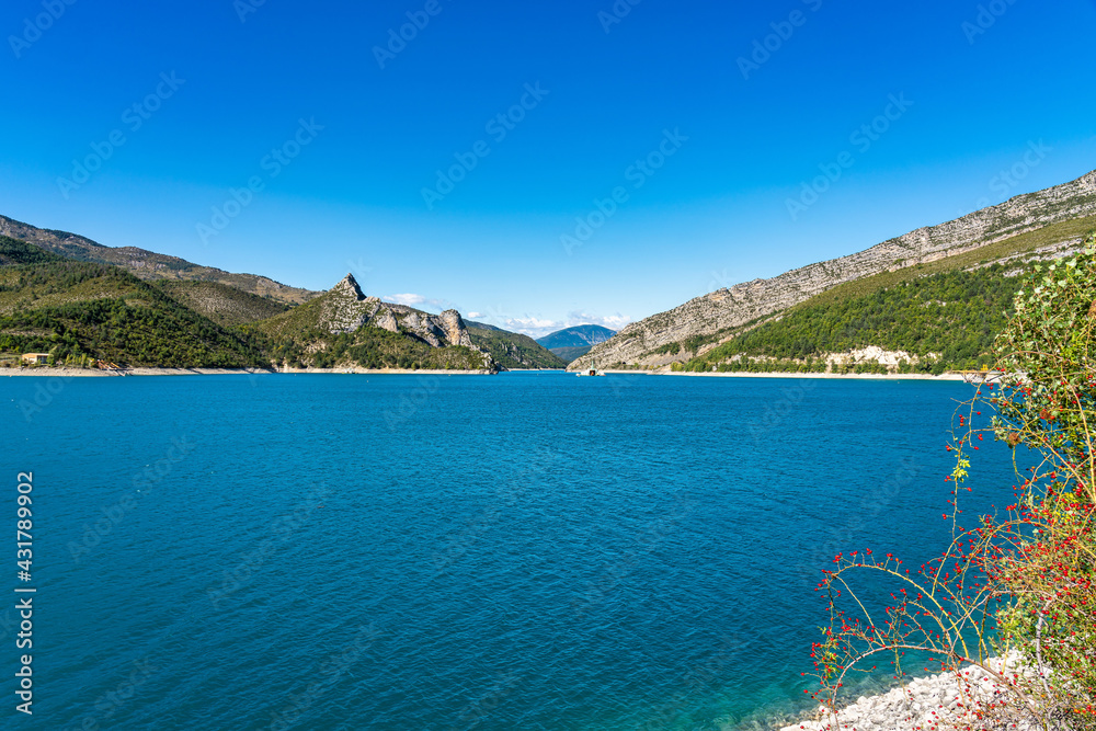 Lac de Castillon near Verdon River, Saint-Julien-du-Verdon, Provence, France