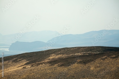 landscape with far mountains in the fog © unc1e_bo
