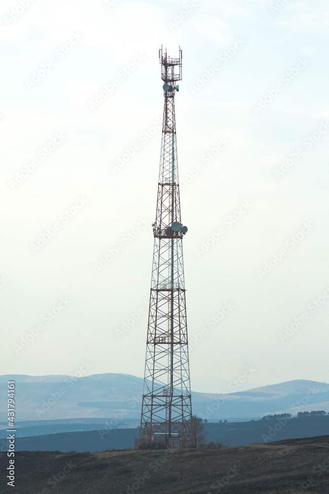 cellphone tower in the mountains
