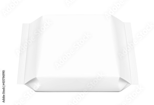 Blank flow pack isolated on white background. Vector illustration. Pack can be used in the adv, promo, package, etc.	