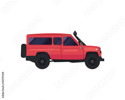 red camper trailer