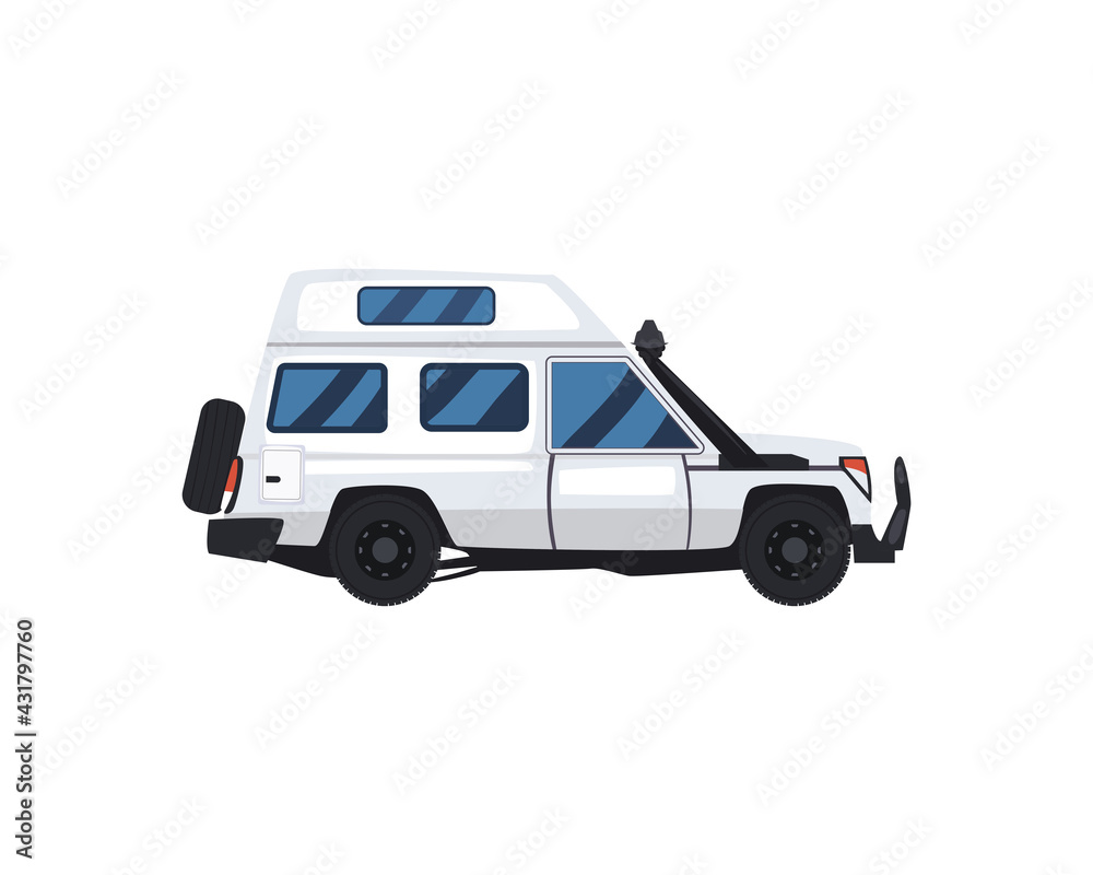 white camper trailer