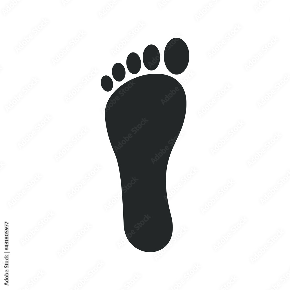 simple footprint and footprint icon simple footprint and footprint icon
