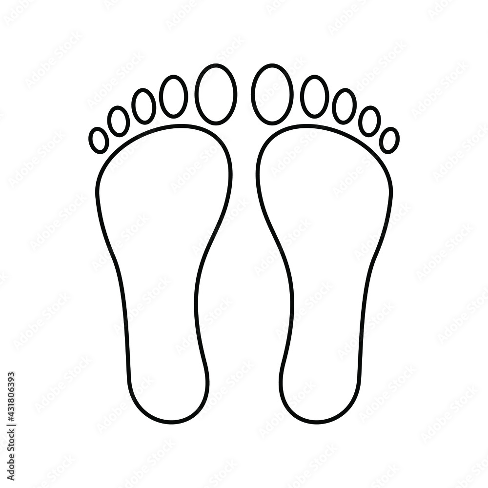 simple footprint and footprint icon simple footprint and footprint icon