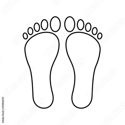 simple footprint and footprint icon