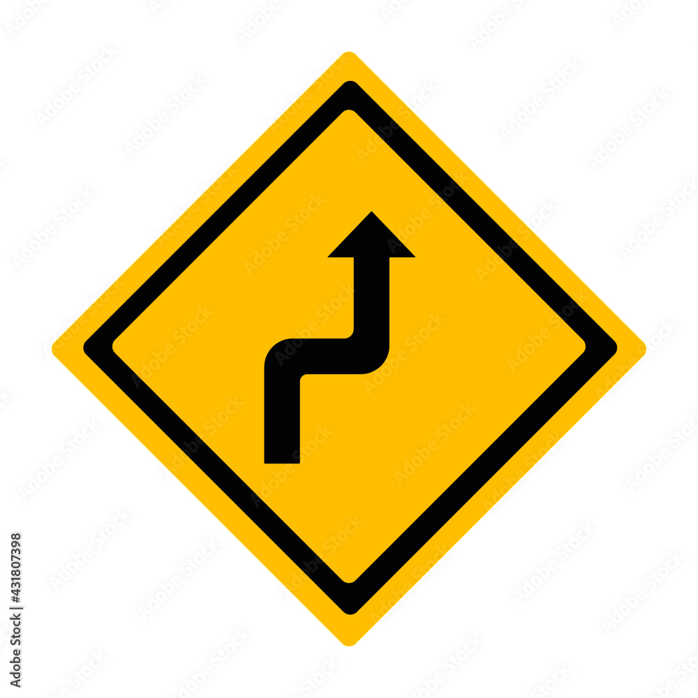 right direction reverse turn vector traffic symbol right direction reverse turn vector traffic symbol