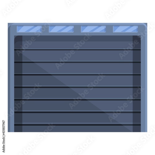 Garage automatic gate icon. Cartoon and flat of Garage automatic gate vector icon for web design isolated on white background