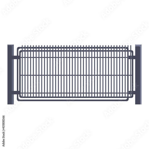 Automatic gate technology icon. Cartoon and flat of Automatic gate technology vector icon for web design isolated on white background