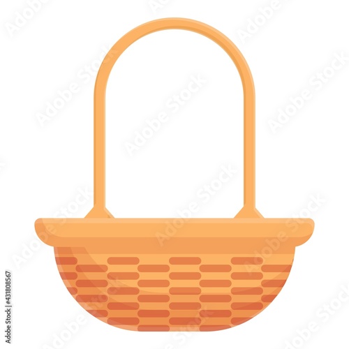 Willow hamper icon. Cartoon and flat of Willow hamper vector icon for web design isolated on white background