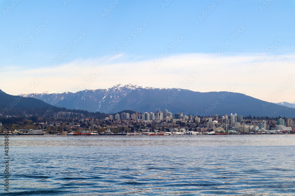 view of North Vancouver and mountain