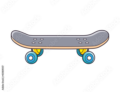 Skateboard isolated cartoon vector