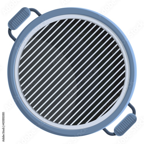 Bbq grill icon. Cartoon and flat of Bbq grill vector icon for web design isolated on white background