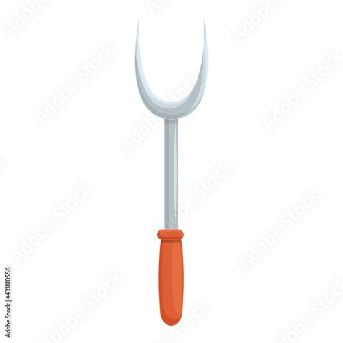 Barbecue fork icon. Cartoon and flat of Barbecue fork vector icon for web design isolated on white background