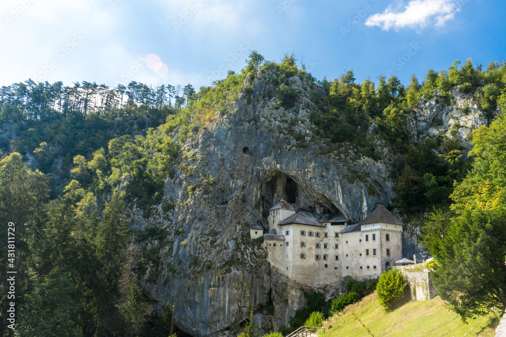 Castle Predjama at summer, Stone castle in Slovenia